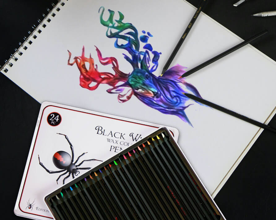 Reviewing The Black Widow Wax Colour Pencils - The best adult colouring  pencils? 